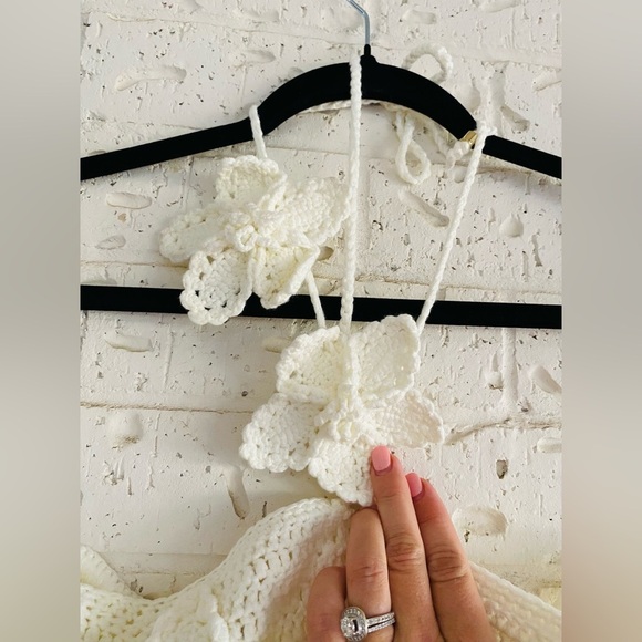 NWT Meshki Kayla Floral Crochet Maxi Dress medium - Picture 9 of 14